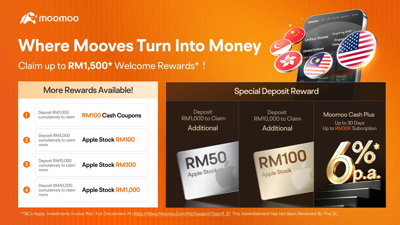 Moomoo Welcome Rewards up to RM 1,500