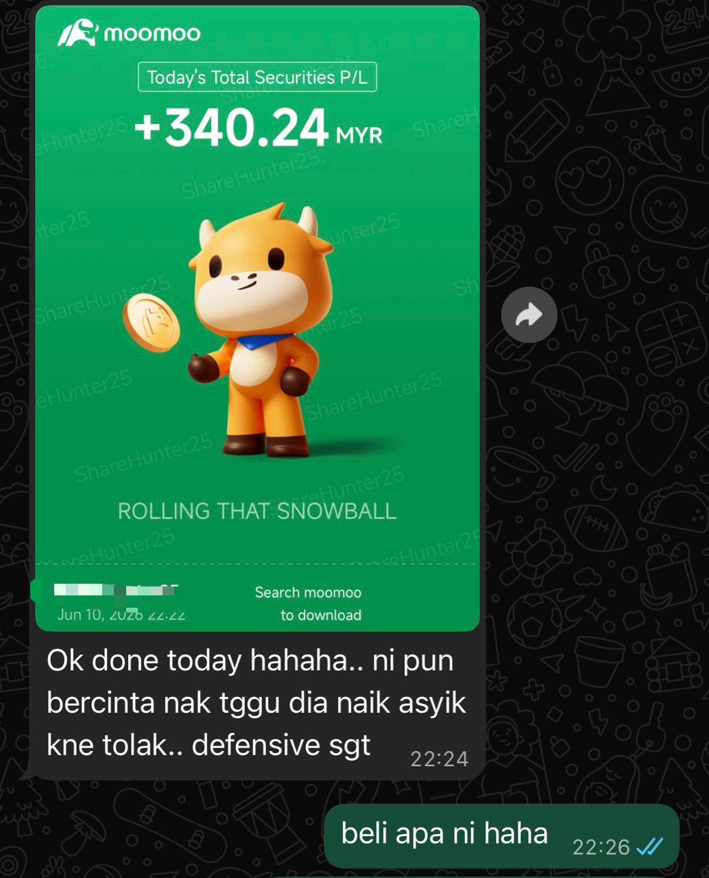 Student result, moomoo +340 MYR